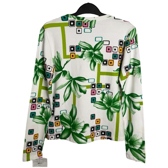 NWT VTG Miss Sixty RARE SAMPLE Top Sz Large Y2K Tropical Graphic Italy Geometric - Picture 2 of 16